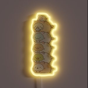 Sumikko Gurashi Characters Stacked RGB Neon Sign