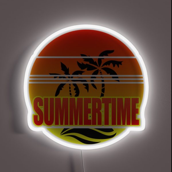 Summer 2019 Summer Sun Palm Trees RGB Neon Sign