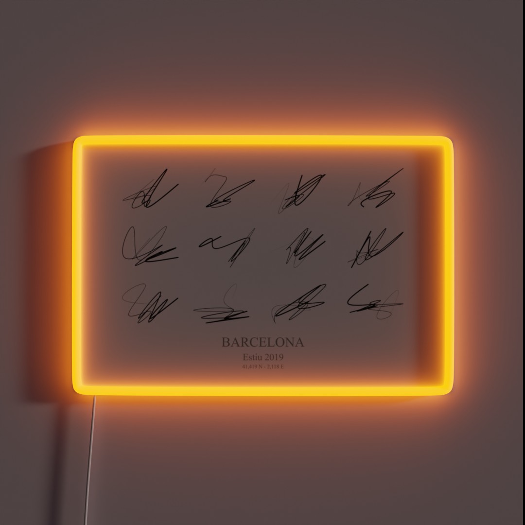 Summer In Barcelona 2019 RGB Neon Sign Summer In Barcelona 2019 RGB Neon Sign