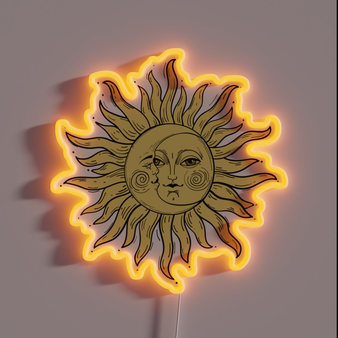 Sun And Moon RGB Neon Sign Sun And Moon RGB Neon Sign