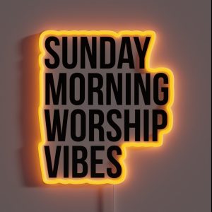 Sunday Morning Worship Vibes RGB Neon Sign