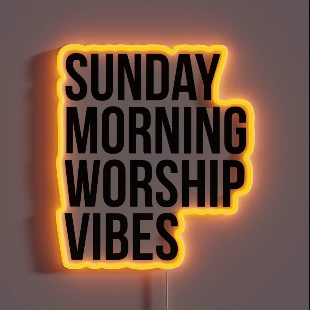 Sunday Morning Worship Vibes RGB Neon Sign Sunday Morning Worship Vibes RGB Neon Sign