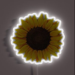Sunflower Drawing RGB Neon Sign