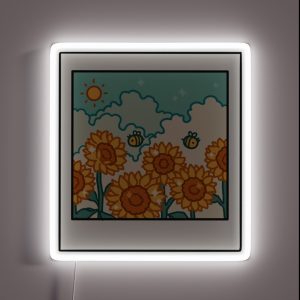 Sunflower Photo RGB Neon Sign