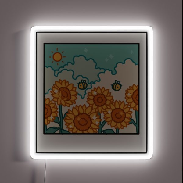 Sunflower Photo RGB Neon Sign