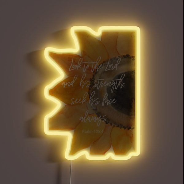Sunflower Psalm 105 4 RGB Neon Sign