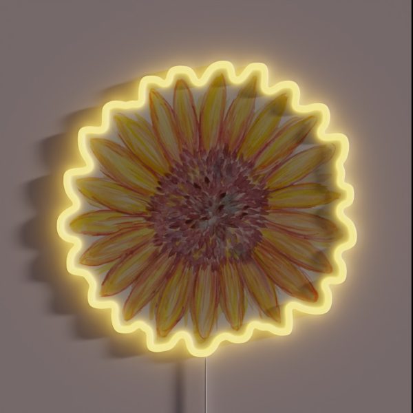 Sunflower Study RGB Neon Sign