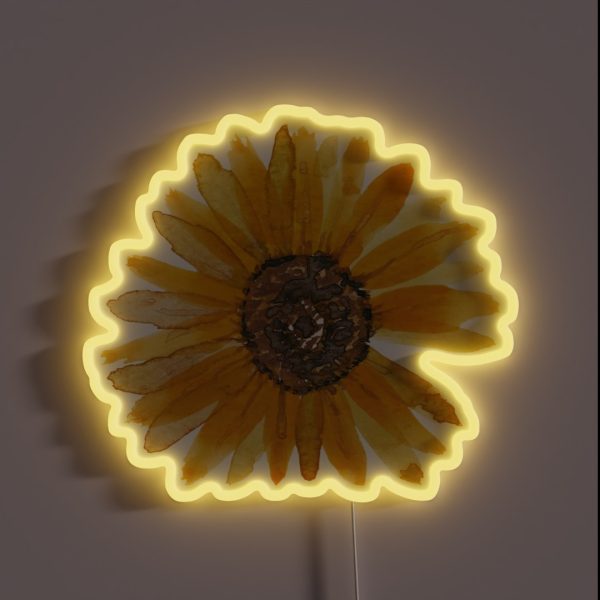 Sunflower Watercolour RGB Neon Sign