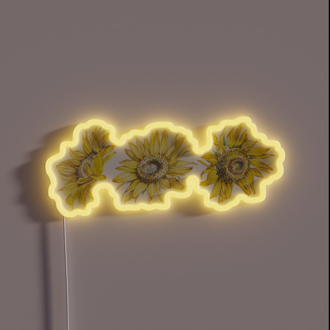 Sunflowers RGB Neon Sign Sunflowers RGB Neon Sign