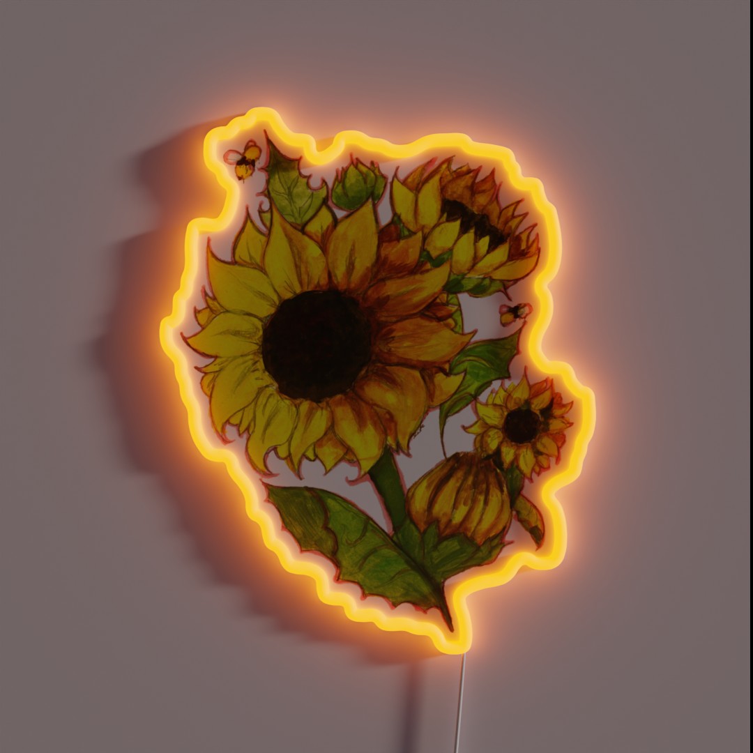 Sunflowers RGB Neon Sign Sunflowers RGB Neon Sign