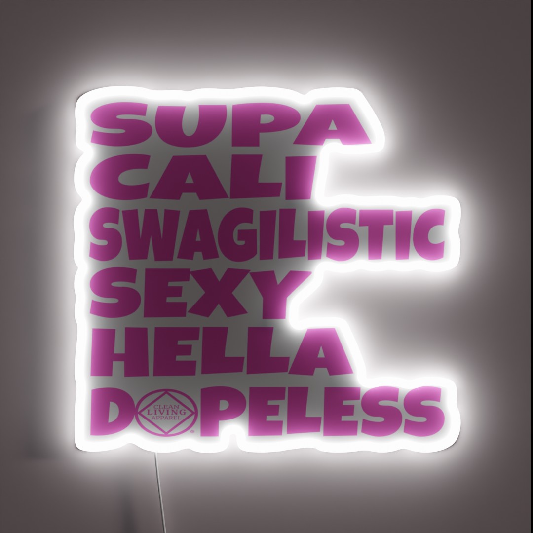 Supa Hella Dopeless Narcotics Anonymous Gifts RGB Neon Sign Supa Hella Dopeless Narcotics Anonymous Gifts RGB Neon Sign