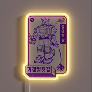 Super Sentai Purple Robot RGB Neon Sign Super Sentai Purple Robot RGB Neon Sign