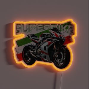 Superbike Motorcycle Racing RGB Neon Sign