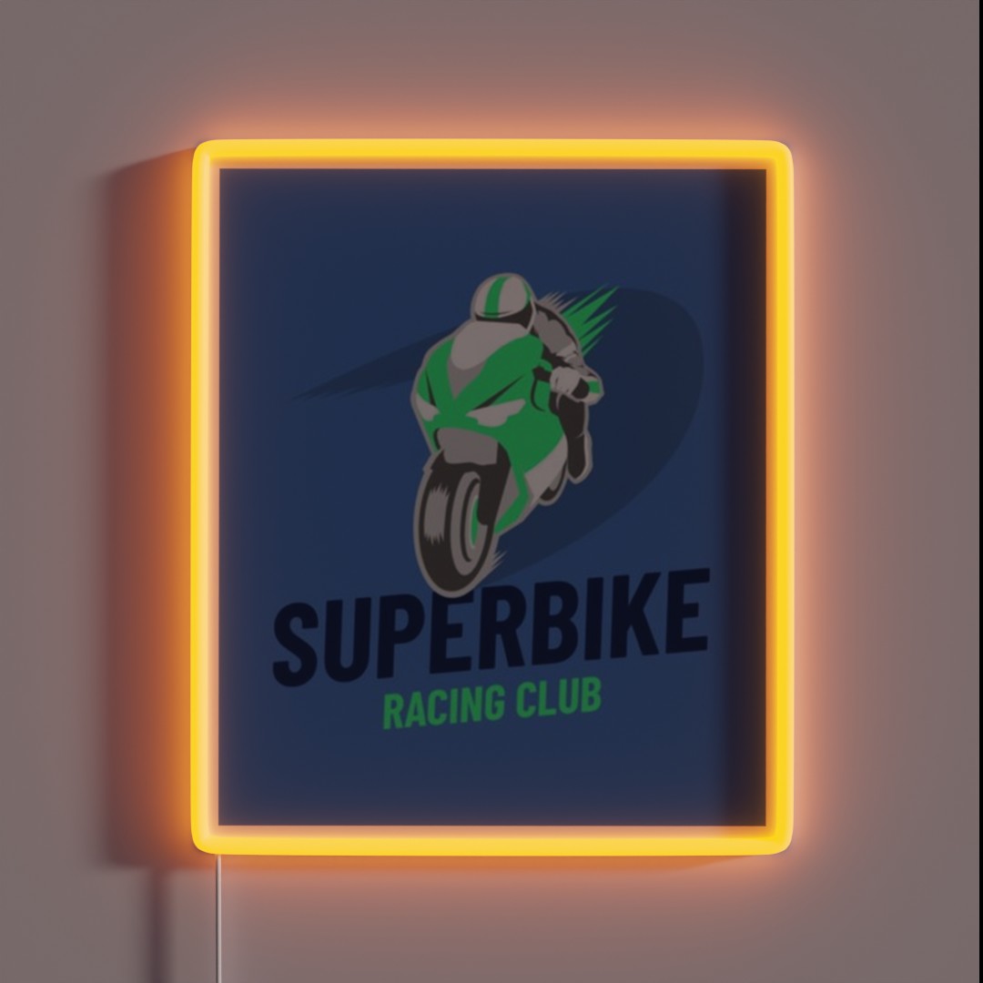 Superbike Racing Club RGB Neon Sign Superbike Racing Club RGB Neon Sign