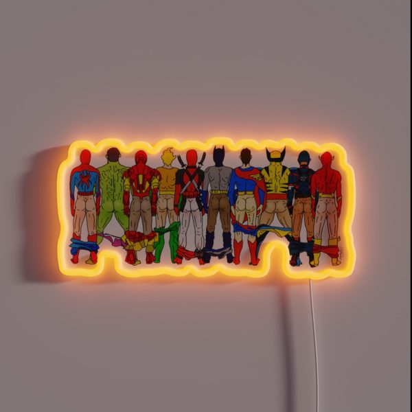 Superhero Butts LV RGB Neon Sign