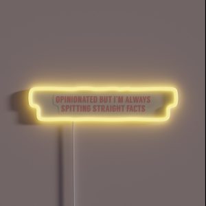 Superm Jopping Mark Lee OPINIONATED BUT I M ALWAYS SPITTING STRAIGHT FACTS RGB Neon Sign