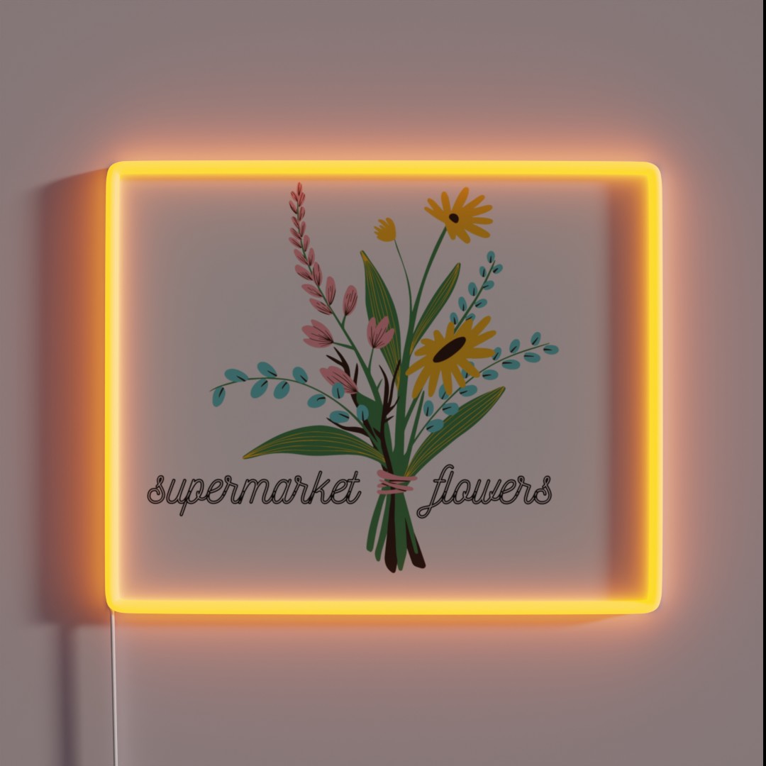 Supermarket Flowers Ed Sheeran RGB Neon Sign Supermarket Flowers Ed Sheeran RGB Neon Sign