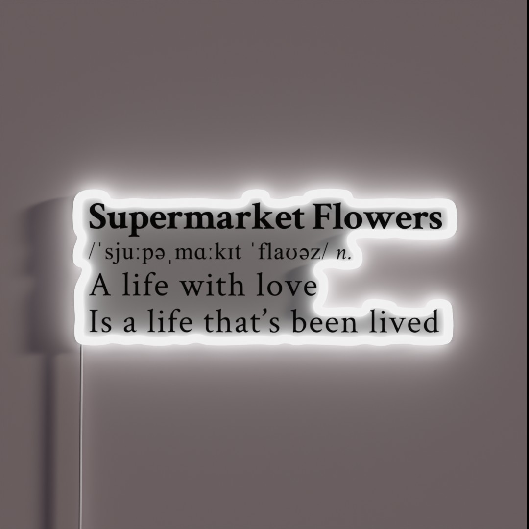 Supermarket Flowers RGB Neon Sign Supermarket Flowers RGB Neon Sign
