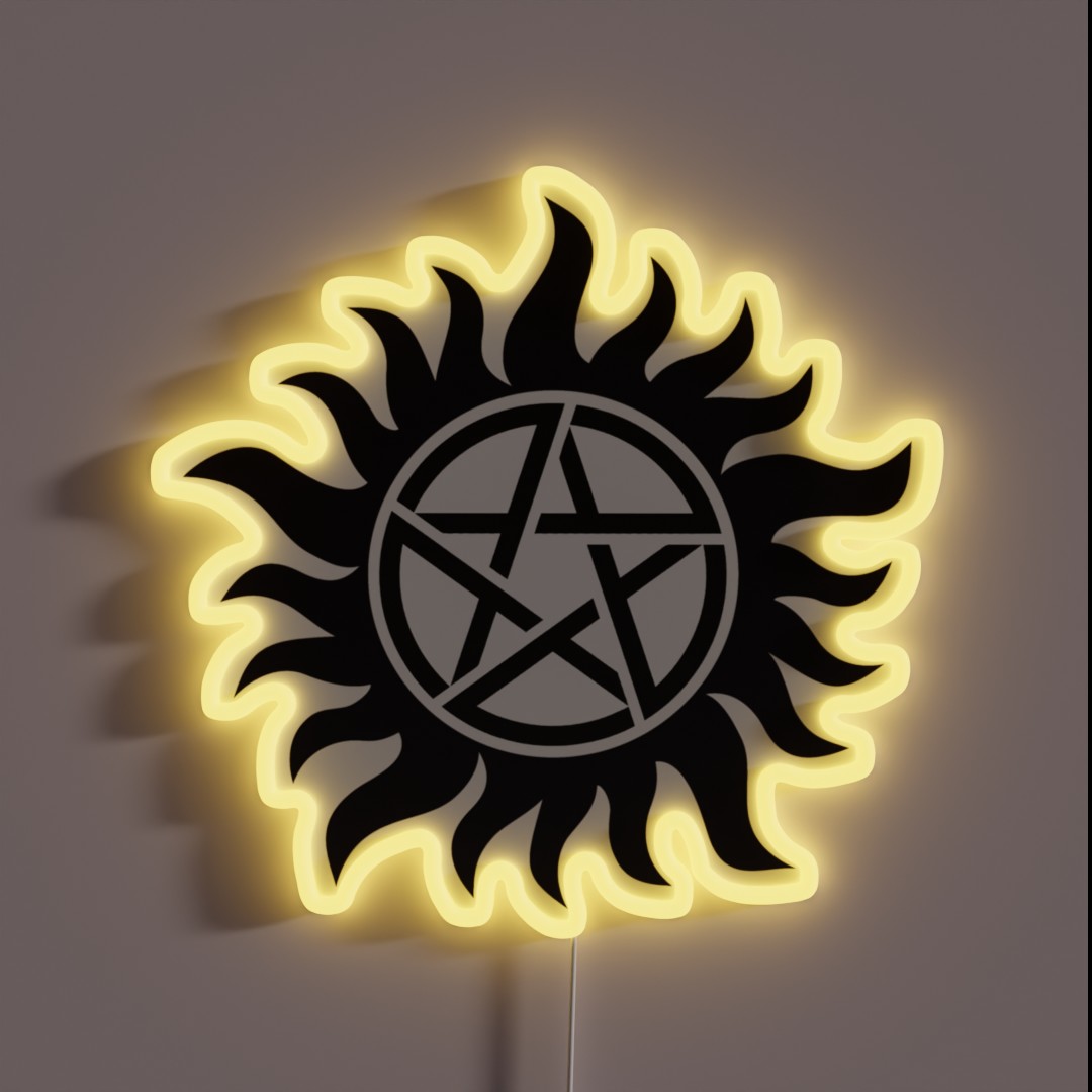 Supernatural Anti Possession Symbol RGB Neon Sign Supernatural Anti Possession Symbol RGB Neon Sign