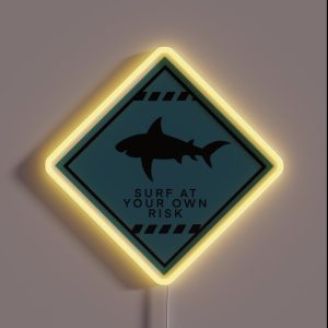Surf At Your Own Risk RGB Neon Sign Surf At Your Own Risk RGB Neon Sign
