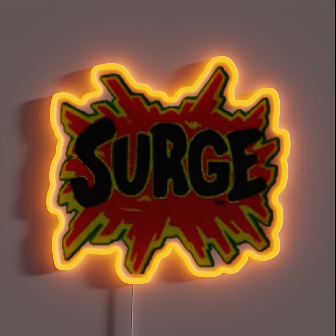 Surge Logo Designs RGB Neon Sign Surge Logo Designs RGB Neon Sign