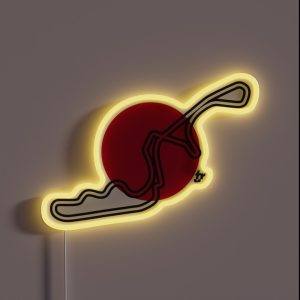 Suzuka Circuit White RGB Neon Sign