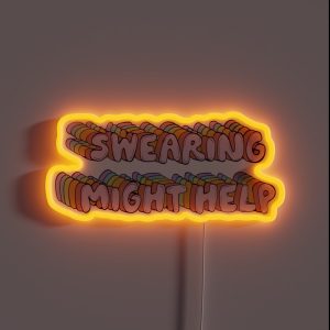 Swearing Might Help RGB Neon Sign Swearing Might Help RGB Neon Sign