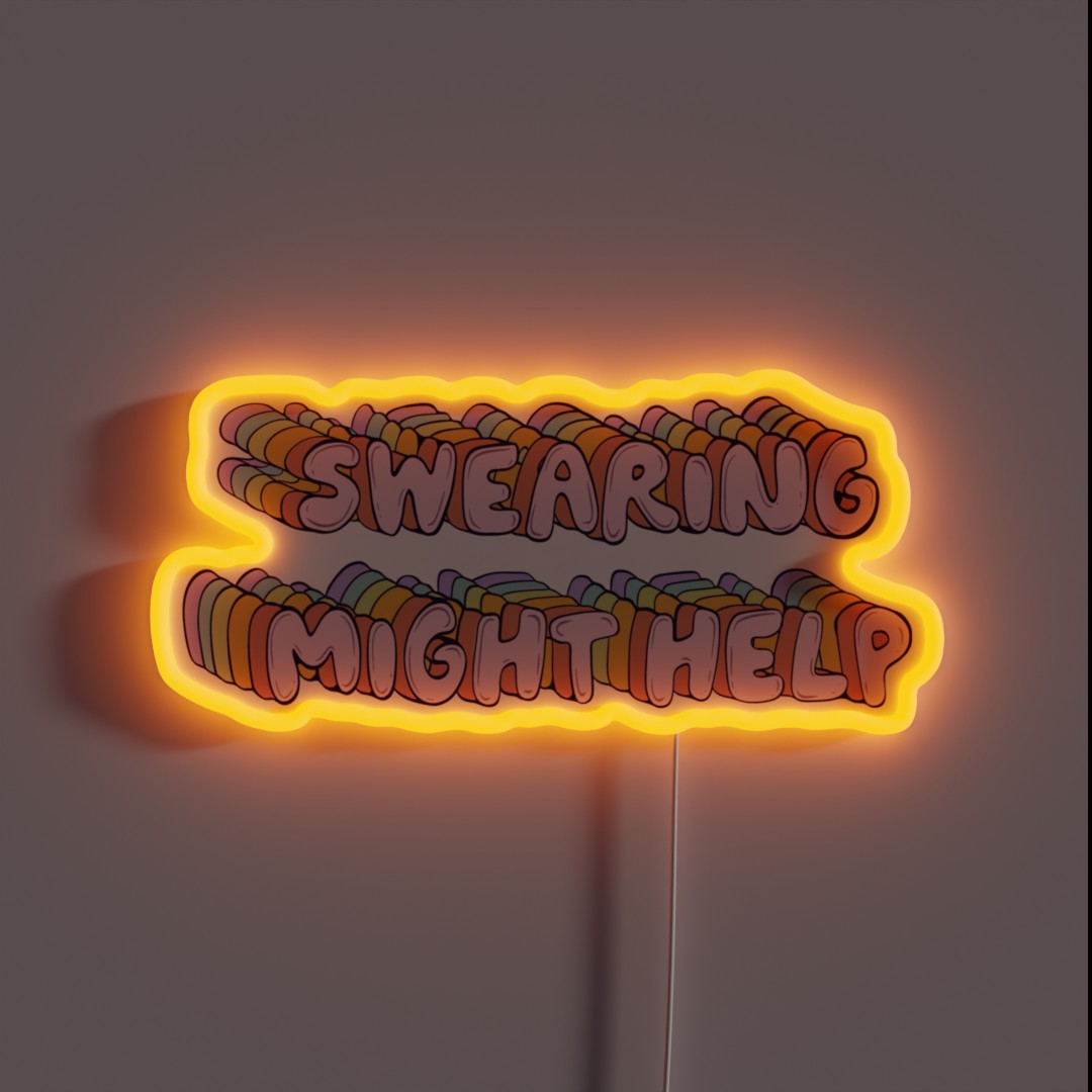 Swearing Might Help RGB Neon Sign Swearing Might Help RGB Neon Sign