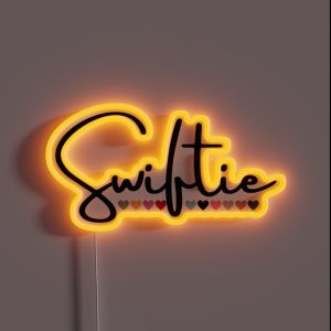 Swiftie W Eras Hearts Taylor Swift Fans RGB Neon Sign Swiftie W Eras Hearts Taylor Swift Fans RGB Neon Sign