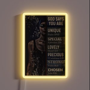 Swimming God Says You Are Unique RGB Neon Sign Swimming God Says You Are Unique RGB Neon Sign