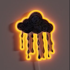 Swirly Raindrops RGB Neon Sign