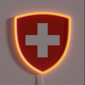 Switzerland Coat Of Arms Cap CH RGB Neon Sign
