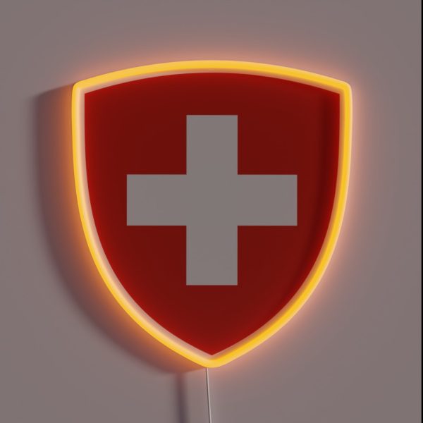 Switzerland Coat Of Arms Cap CH RGB Neon Sign