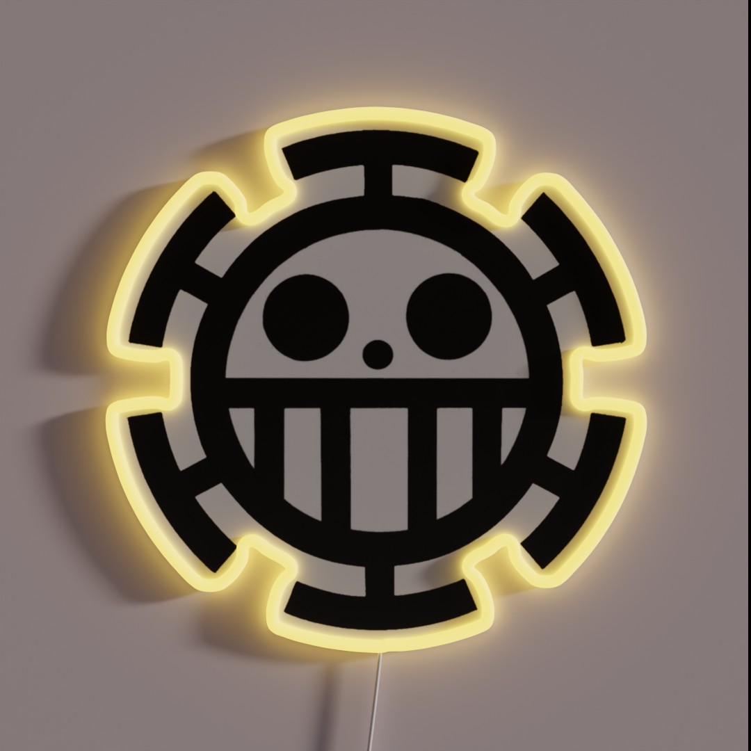 Symbol Of Trafalgar D Water Law RGB Neon Sign Symbol Of Trafalgar D Water Law RGB Neon Sign