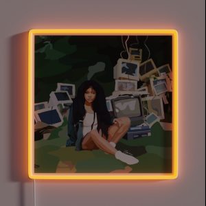 SZA CTRL Album Cover Art RGB Neon Sign SZA CTRL Album Cover Art RGB Neon Sign