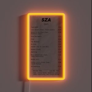 Sza Ctrl Album Receipt RGB Neon Sign