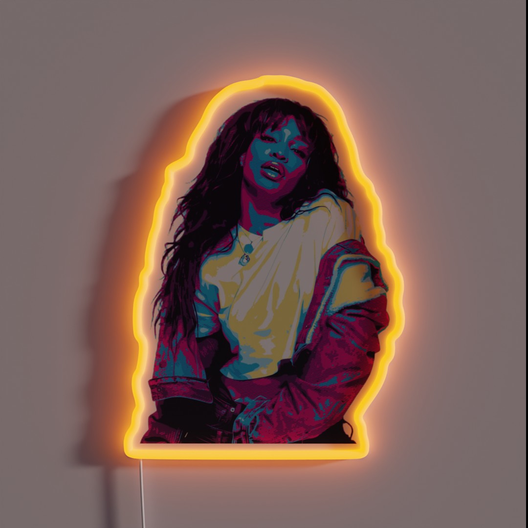 SZA Style Retro RGB Neon Sign SZA Style Retro RGB Neon Sign