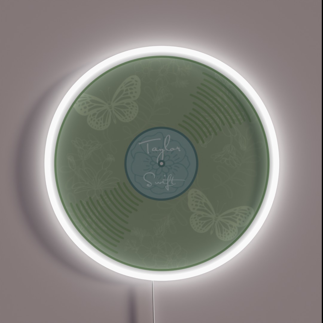 T Swift Taylor Debut Music Album Vinyl RGB Neon Sign T Swift Taylor Debut Music Album Vinyl RGB Neon Sign