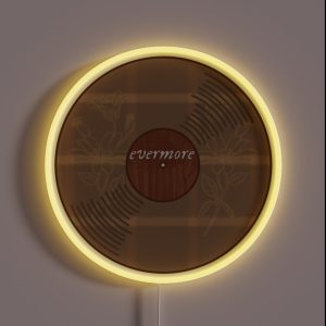 T Swift Taylor Evermore Vinyl Music Album RGB Neon Sign