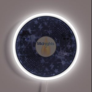 T Swift Taylor Midnights Album Vinyl Music RGB Neon Sign