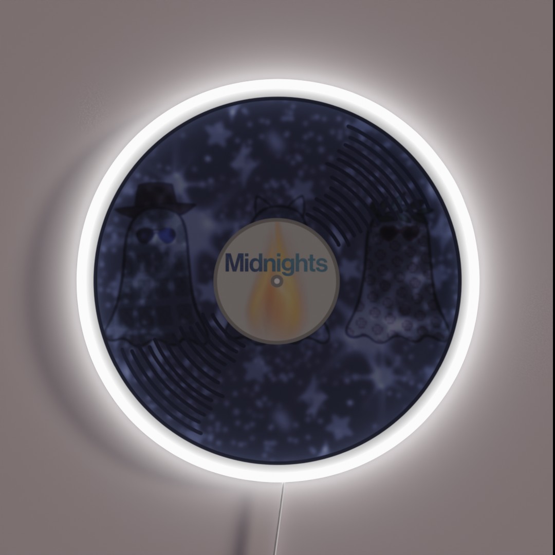 T Swift Taylor Midnights Album Vinyl Music RGB Neon Sign T Swift Taylor Midnights Album Vinyl Music RGB Neon Sign