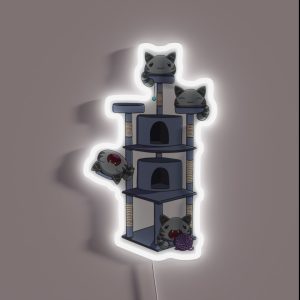Tabby Slime Cat Pole RGB Neon Sign