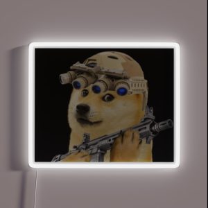 Tactical Doge RGB Neon Sign