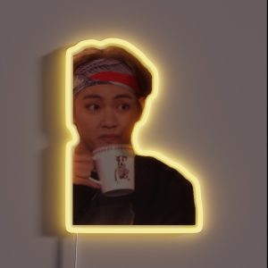 Tae Sipping Tea RGB Neon Sign