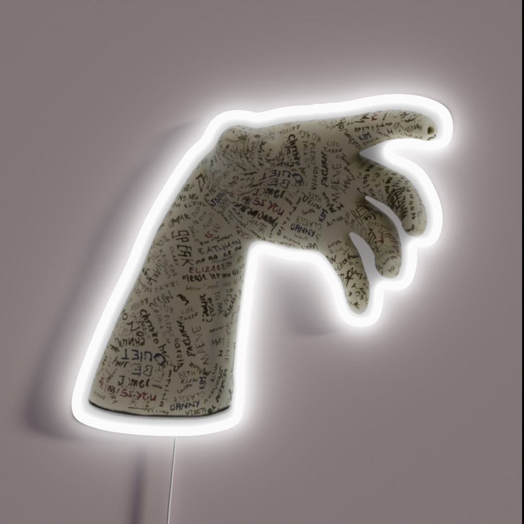 TALK TO ME Party Hand RGB Neon Sign TALK TO ME Party Hand RGB Neon Sign