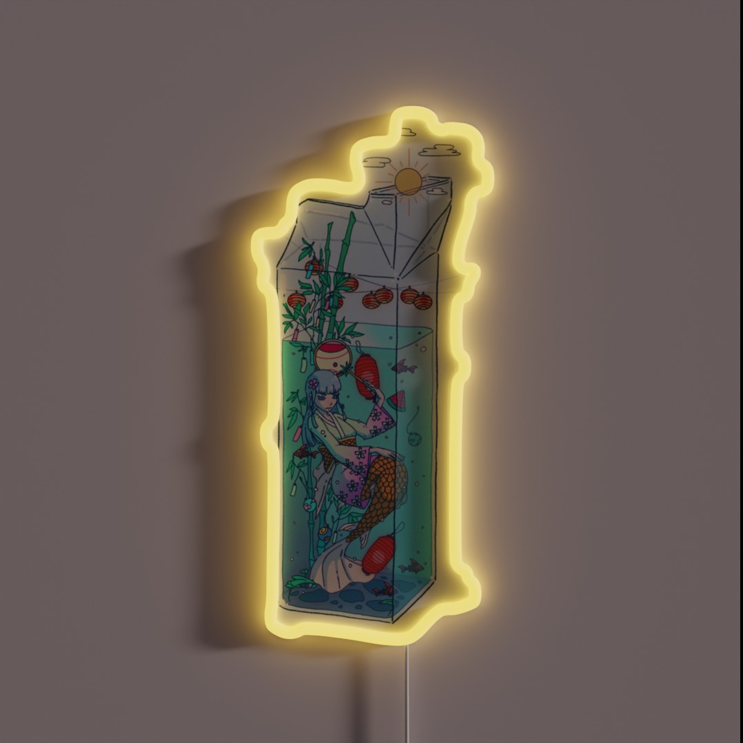 Tanabata Mermaid Drink RGB Neon Sign Tanabata Mermaid Drink RGB Neon Sign