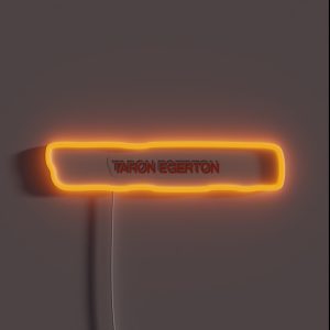 Taron Egerton Rainbow 3D Letters RGB Neon Sign