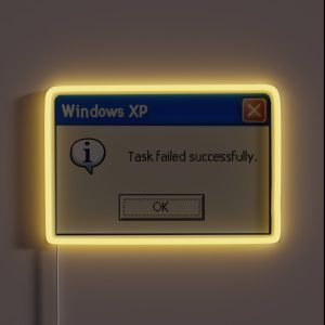 Task Failed Successfully RGB Neon Sign