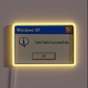 Task Failed Successfully RGB Neon Sign Task Failed Successfully RGB Neon Sign
