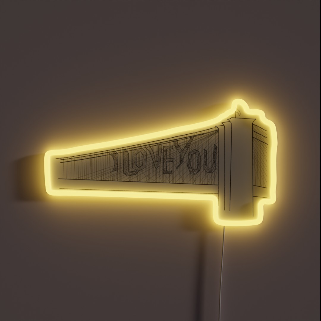 TASM 2 I Love You Bridge RGB Neon Sign TASM 2 I Love You Bridge RGB Neon Sign